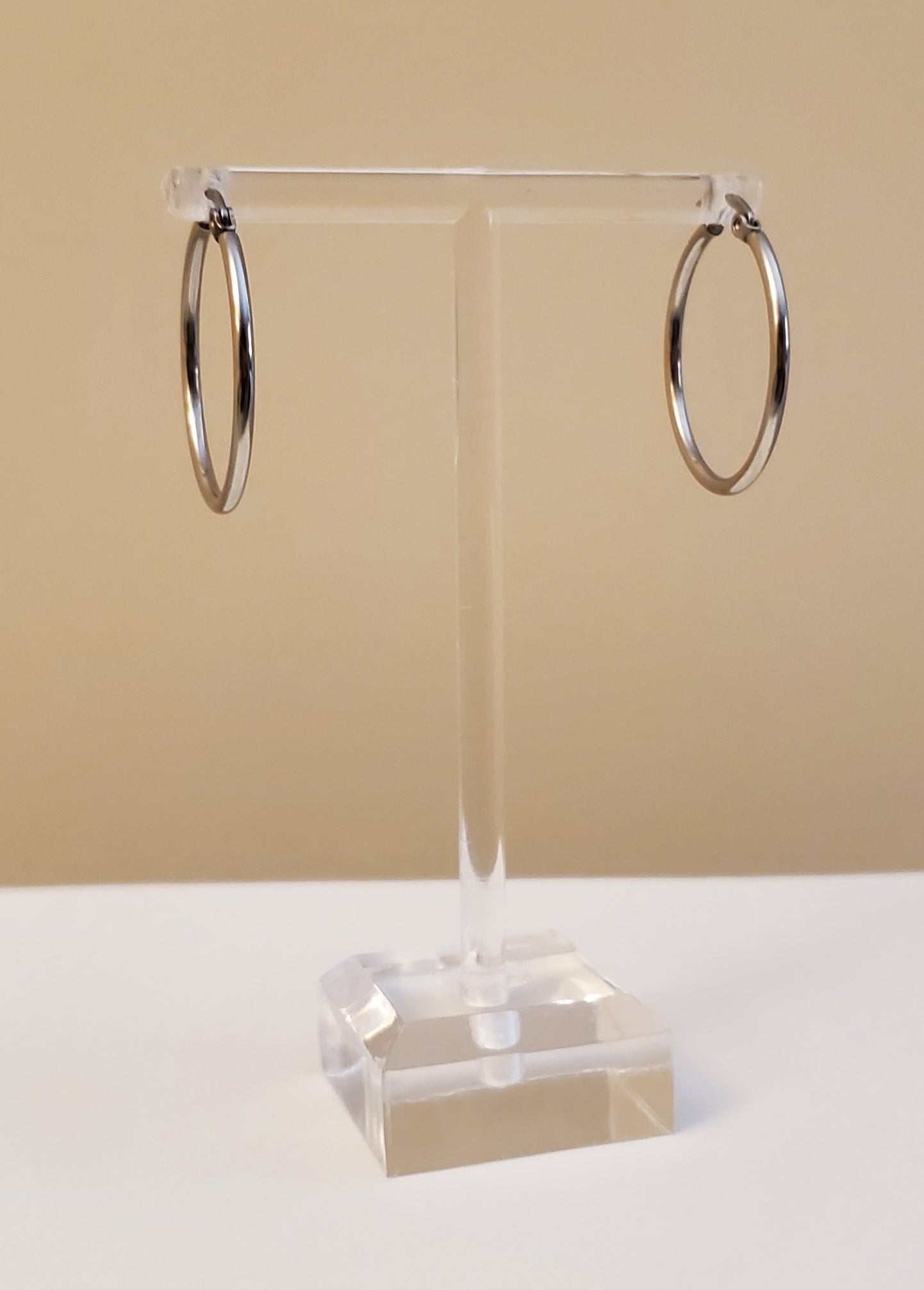 silver hoop earrings